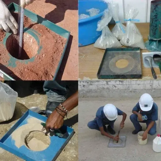 Ensaio de densidade in situ em Suzano: controle com cone de areia